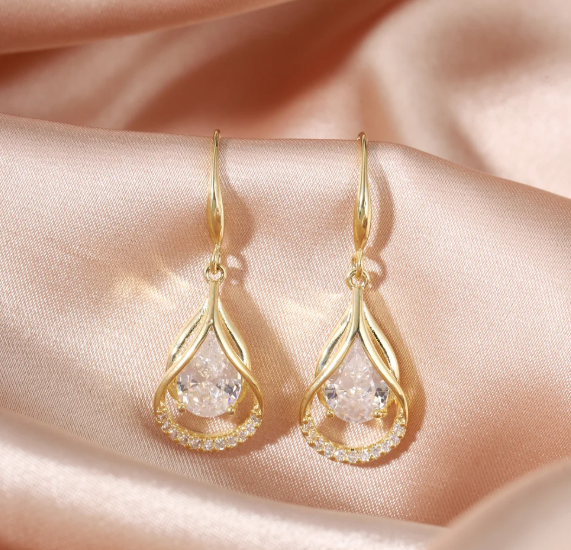 Gilded Drop Earrings image 3