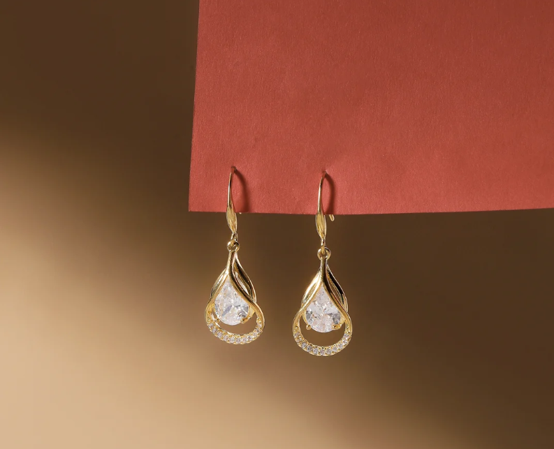 Gilded Drop Earrings image 4