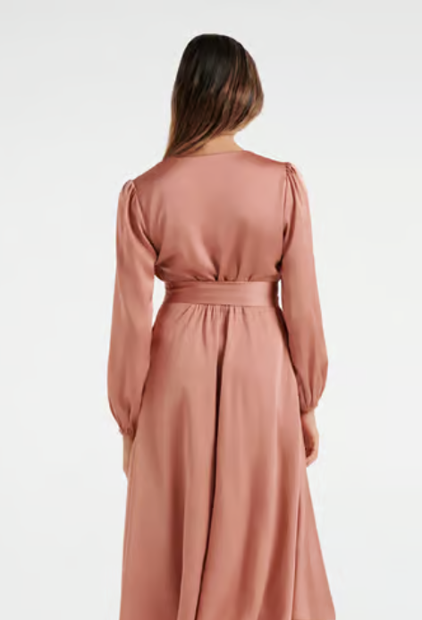 Rosé Midi Wrap Dress image 4
