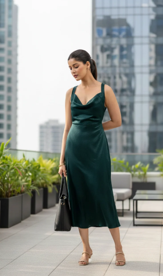 Emerald Cocktail Dress image 4