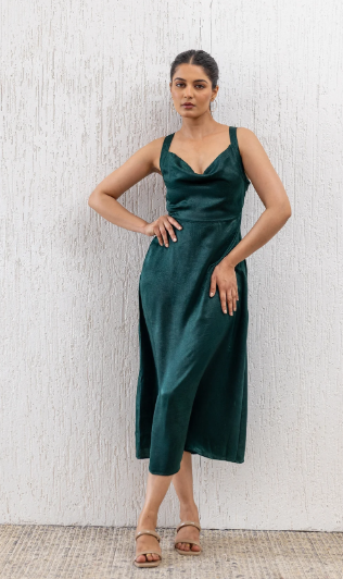 Emerald Cocktail Dress image 3
